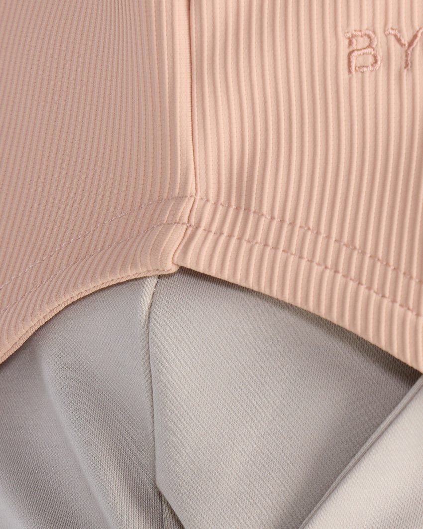 Ribbed+ Short Sleeve Button Down