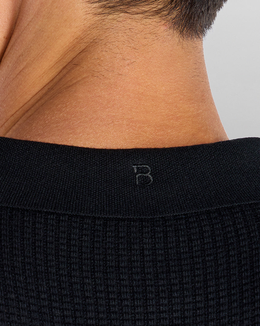 Textured Knit Polo
