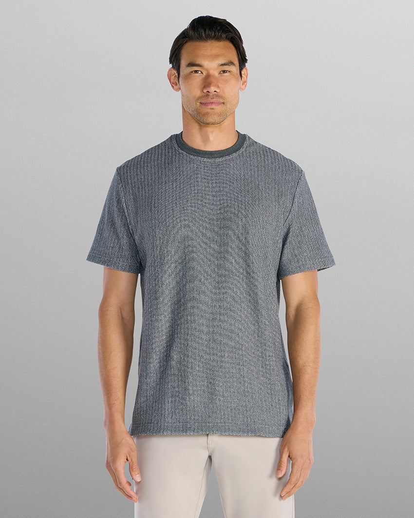 Brushed Herringbone Box Tee