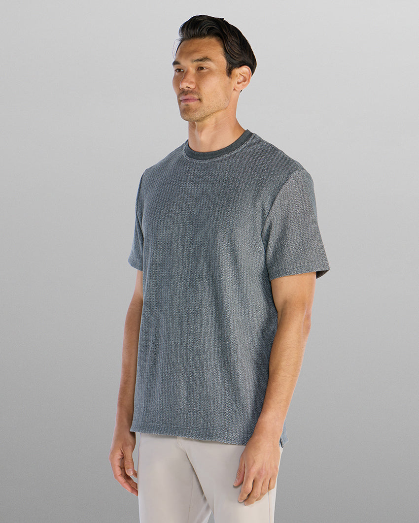 Brushed Herringbone Box Tee