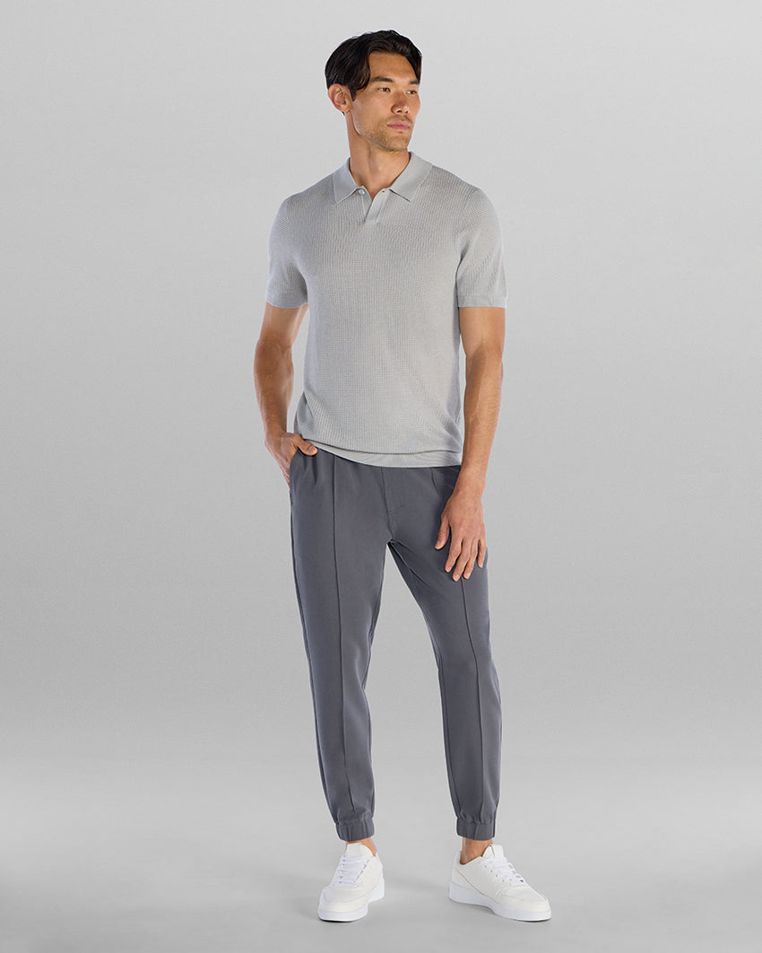 Textured Knit Polo