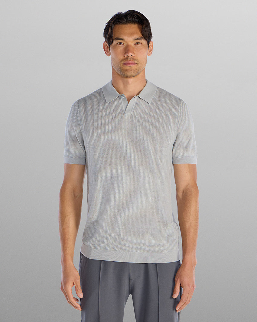 Textured Knit Polo