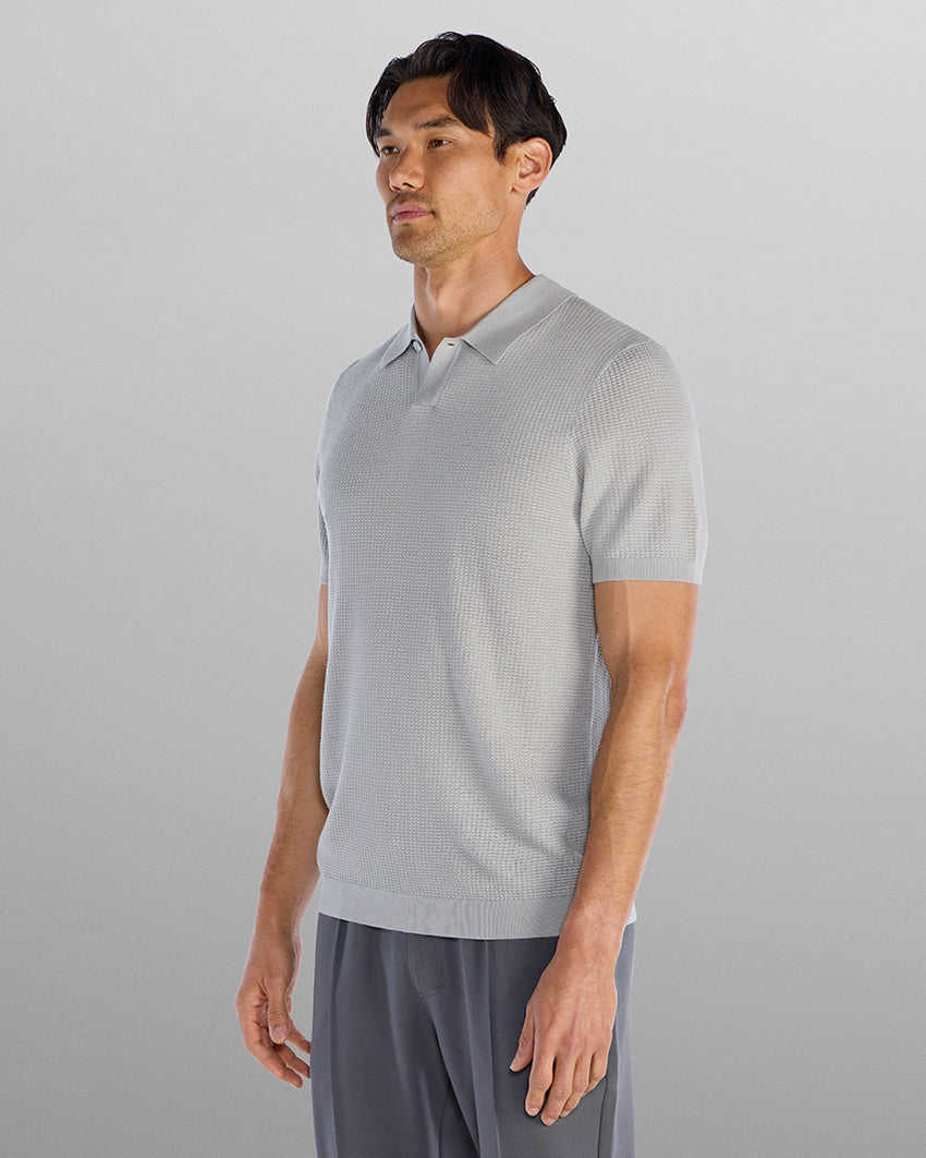 Textured Knit Polo