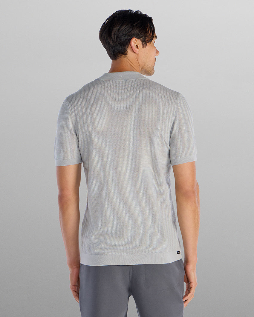 Textured Knit Polo