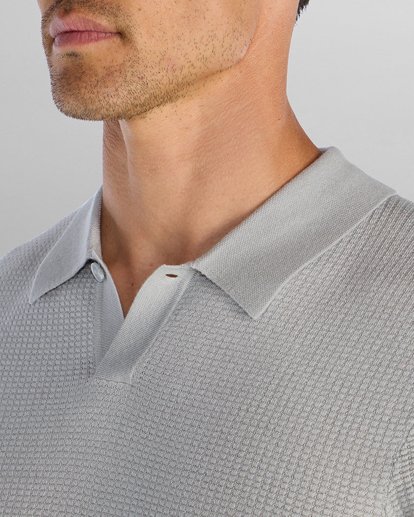 Textured Knit Polo