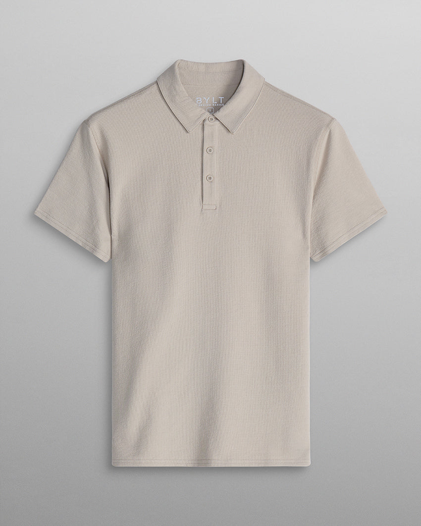 Slub Split Hem Polo