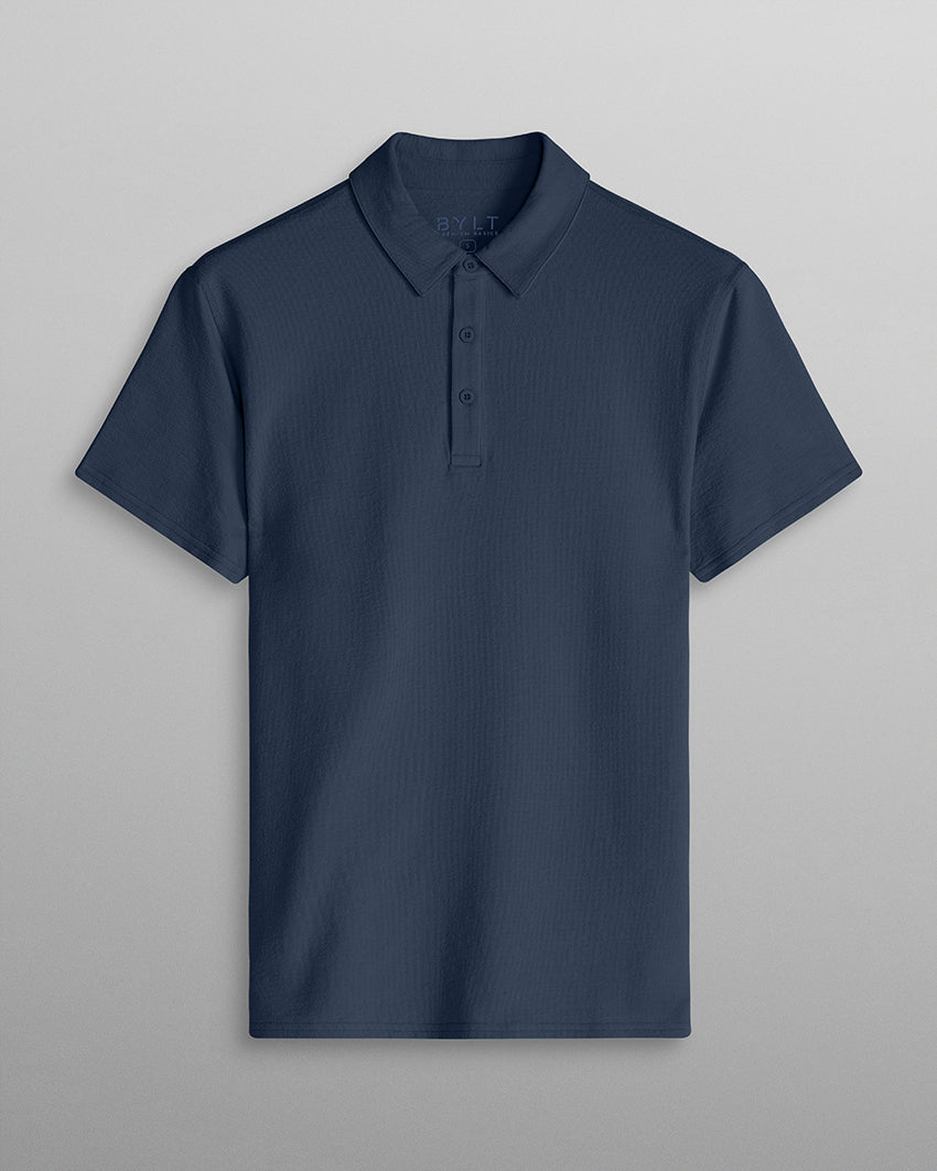 Slub Split Hem Polo