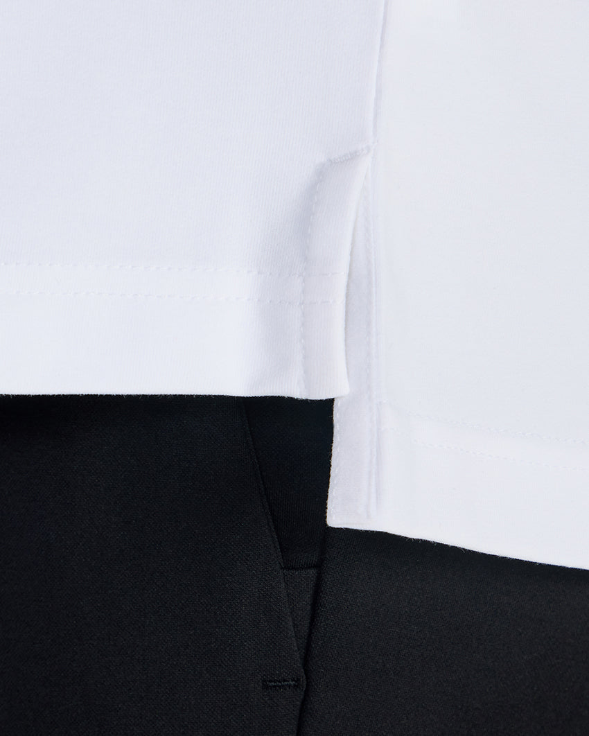 LUX Stand Collar Short Sleeve Button Down