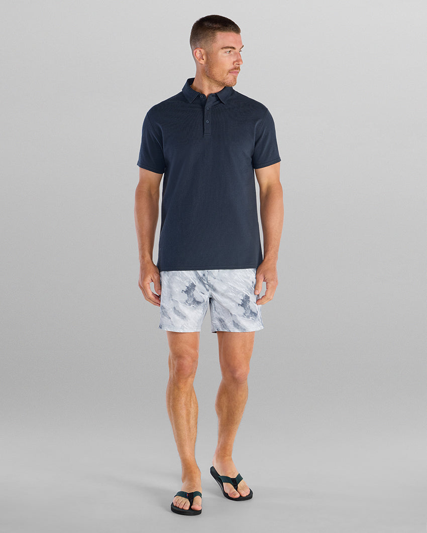 Slub Split Hem Polo