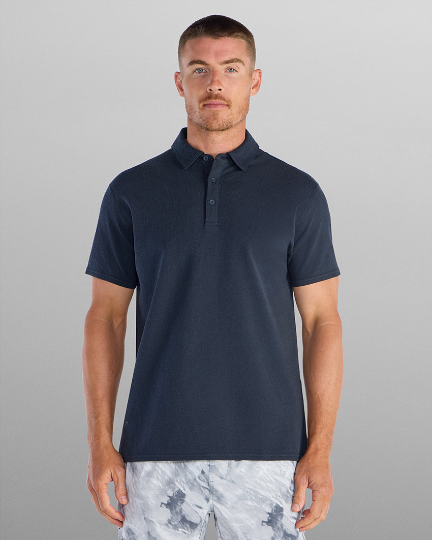 Slub Split Hem Polo