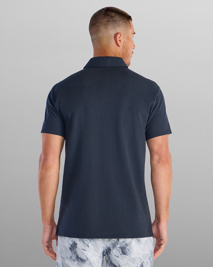 Slub Split Hem Polo