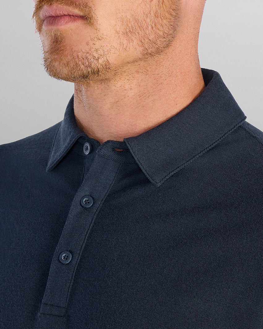 Slub Split Hem Polo