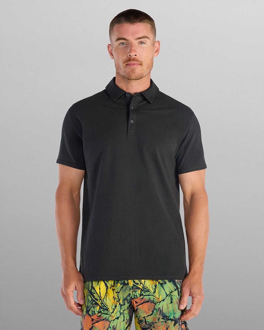 Slub Split Hem Polo