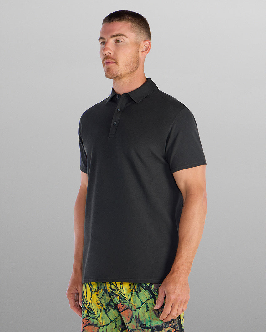 Slub Split Hem Polo
