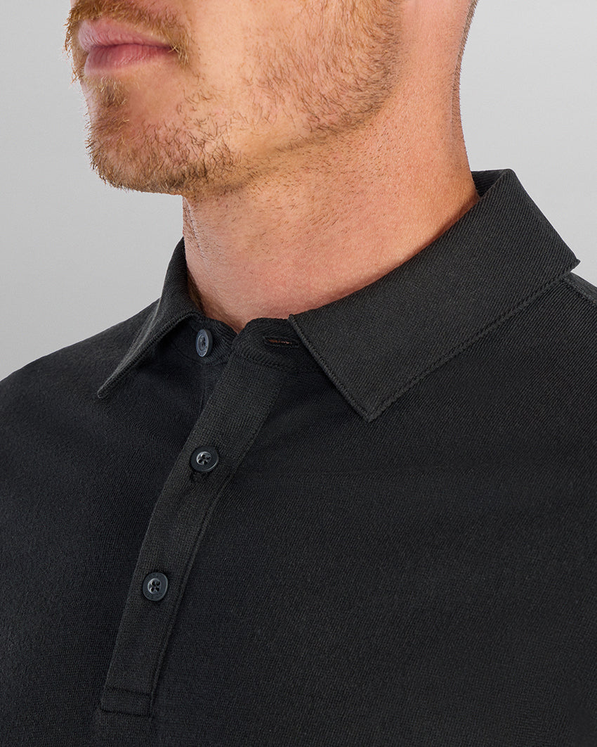 Slub Split Hem Polo