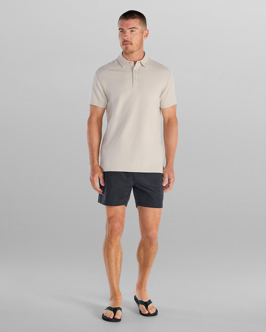 Slub Split Hem Polo
