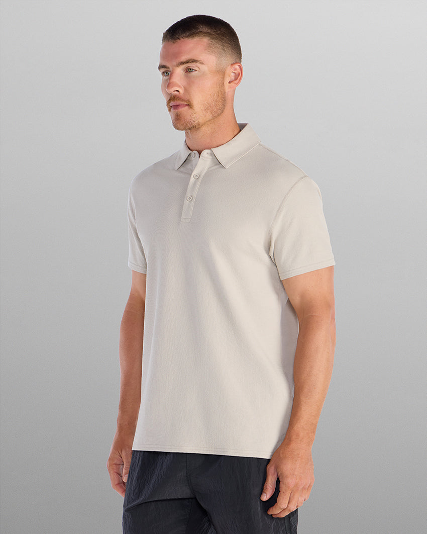 Slub Split Hem Polo