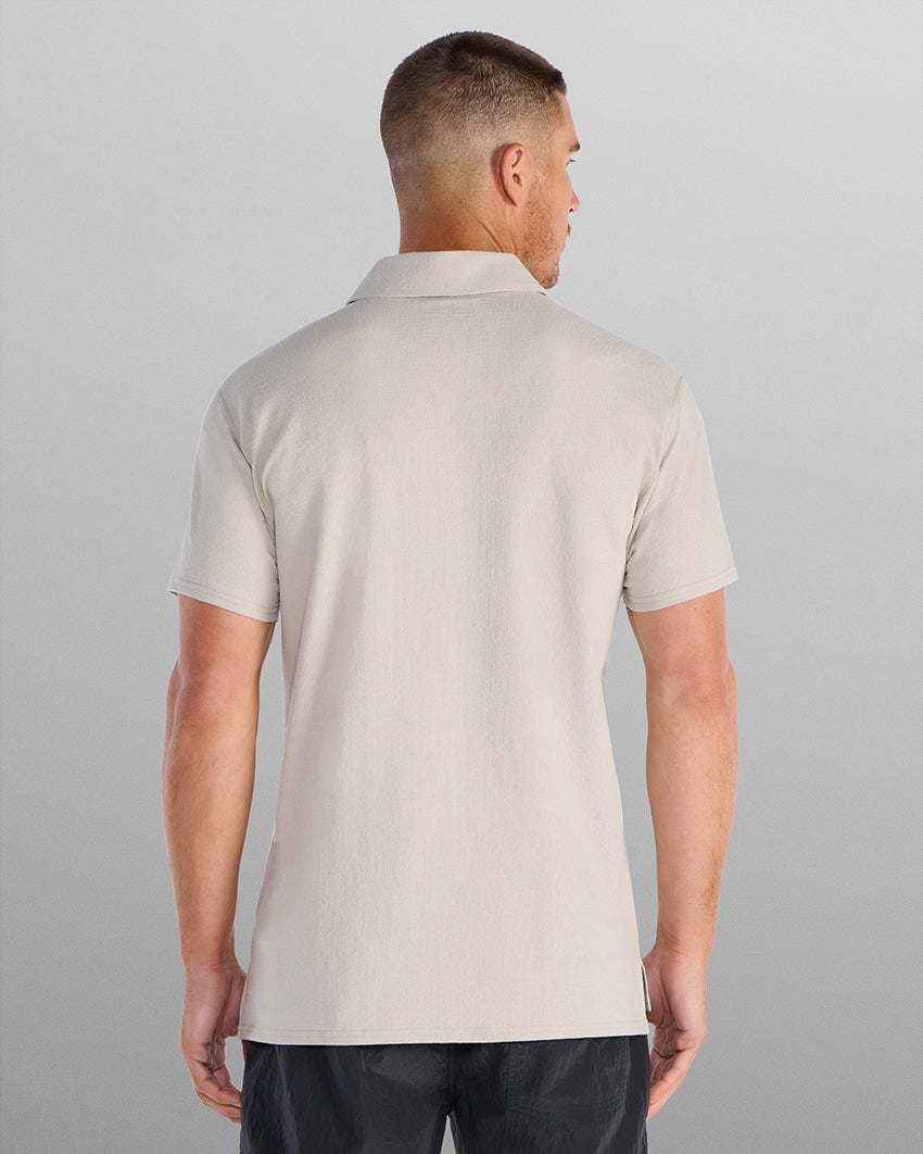 Slub Split Hem Polo