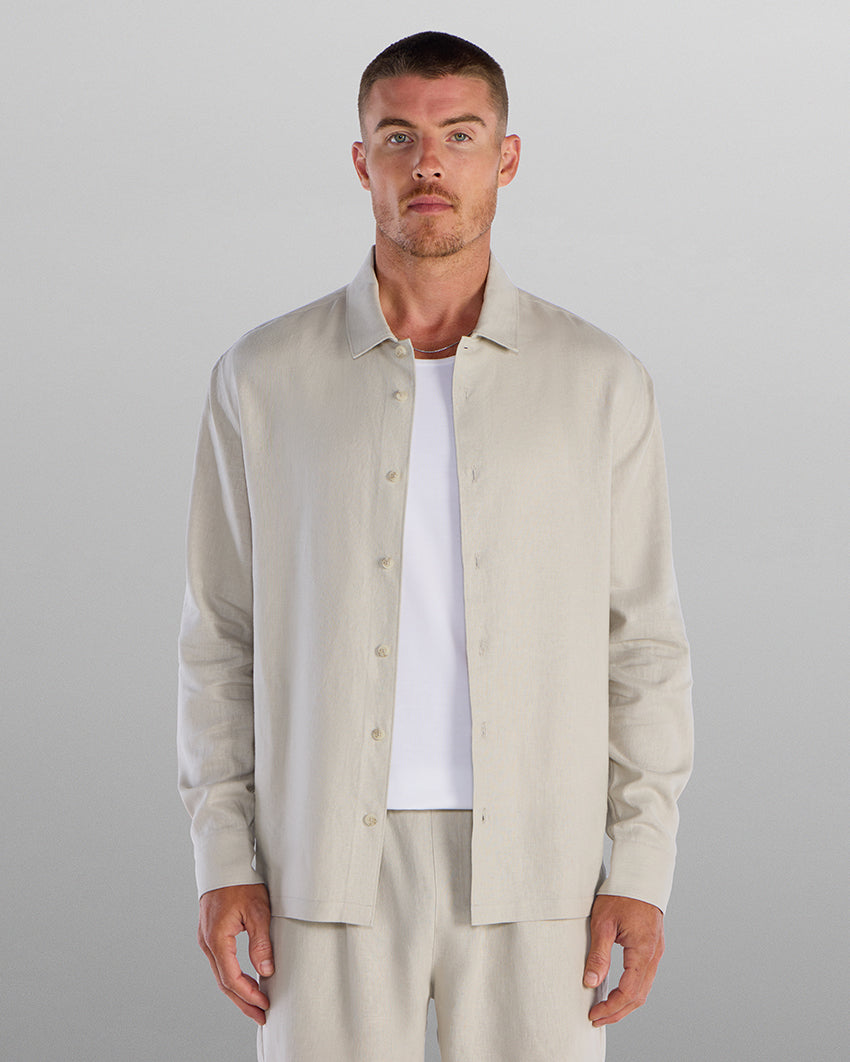 Back to Basics Linen Long Sleeve Button Down