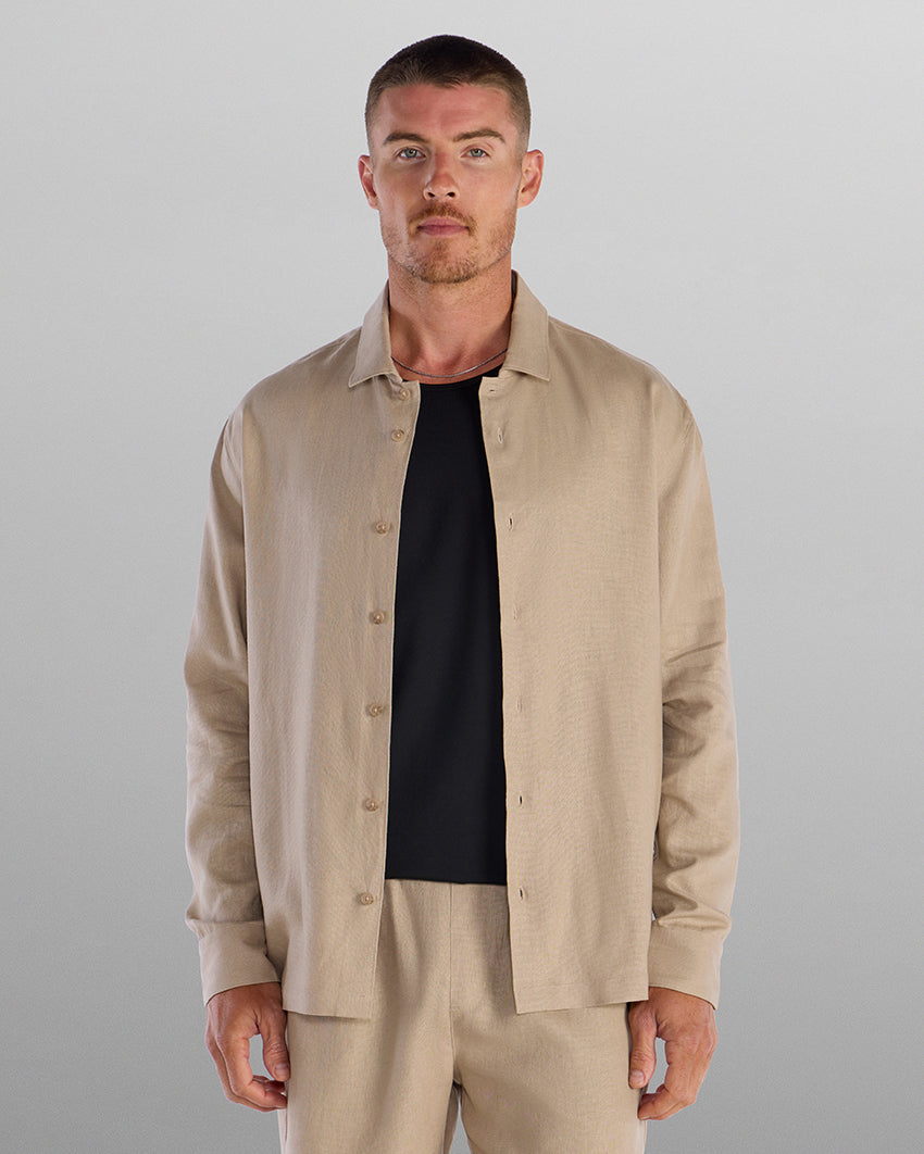 Back to Basics Linen Long Sleeve Button Down