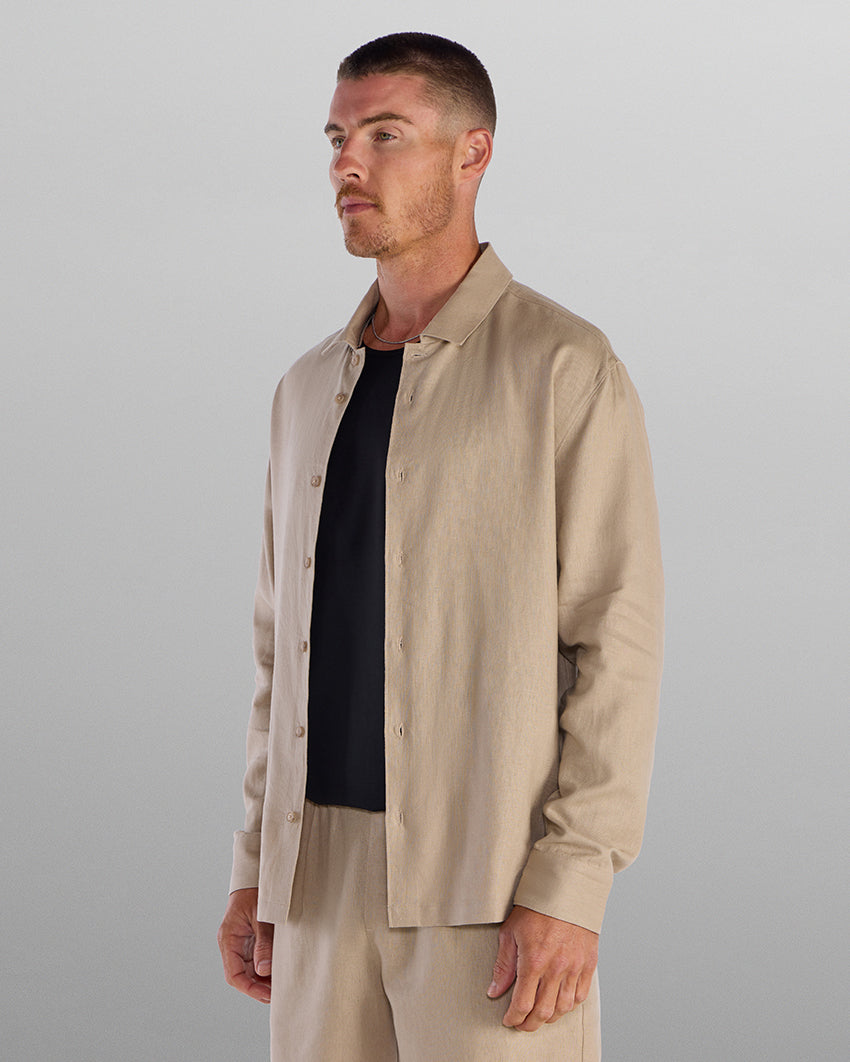 Back to Basics Linen Long Sleeve Button Down