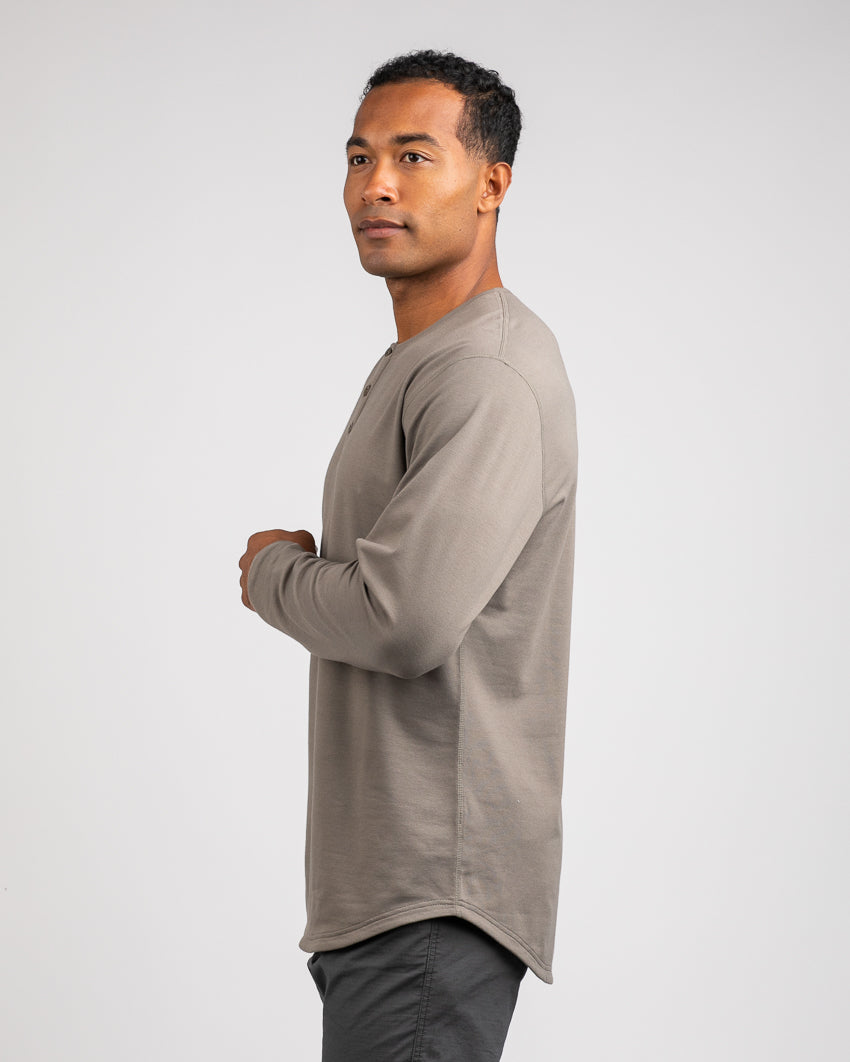 Henley Drop-Cut Long Sleeve: BYLT Signature