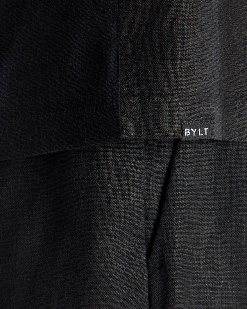 Back to Basics Linen Camp Collar Button Down
