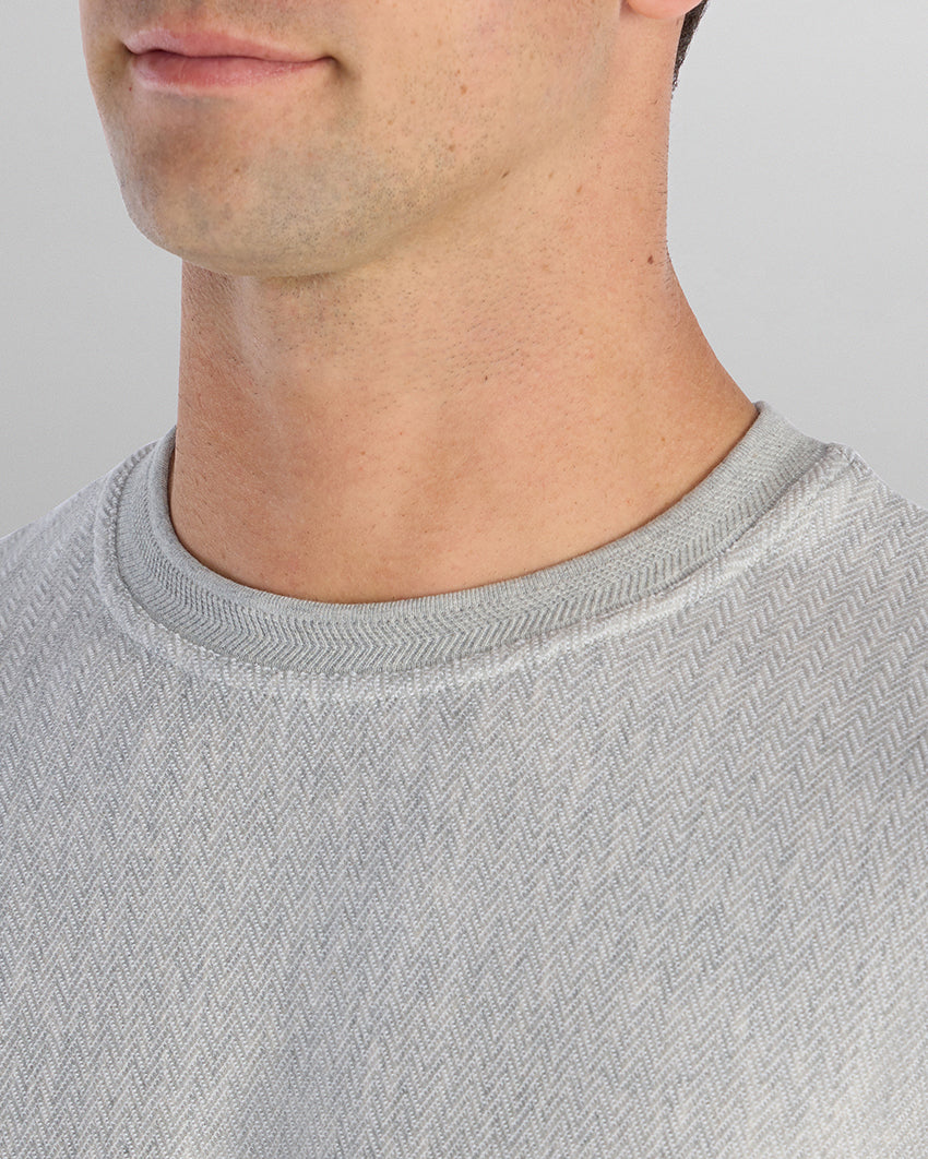 Brushed Herringbone Box Tee