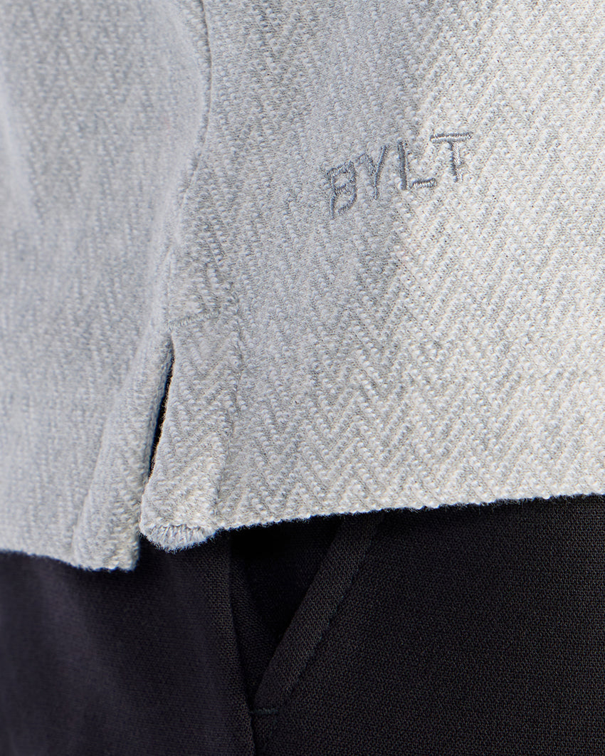 Brushed Herringbone Box Tee