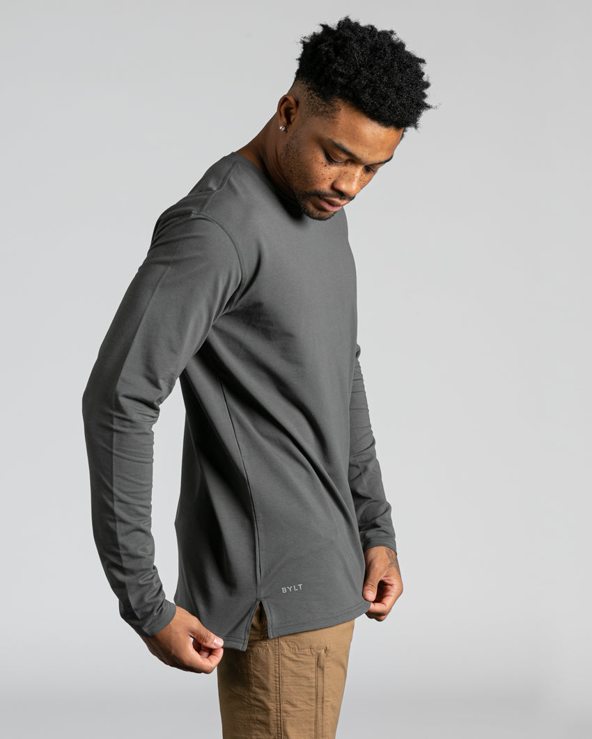 Long Sleeve: BYLT Signature Split Hem