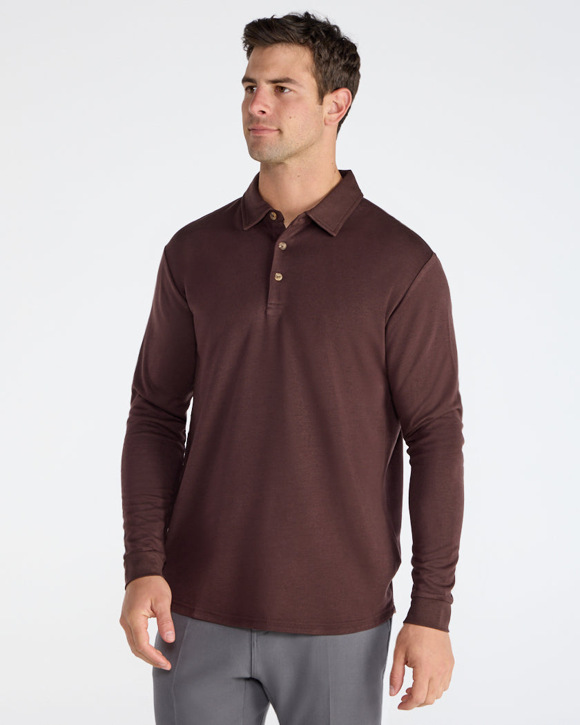 Comfort Wool Long Sleeve Polo
