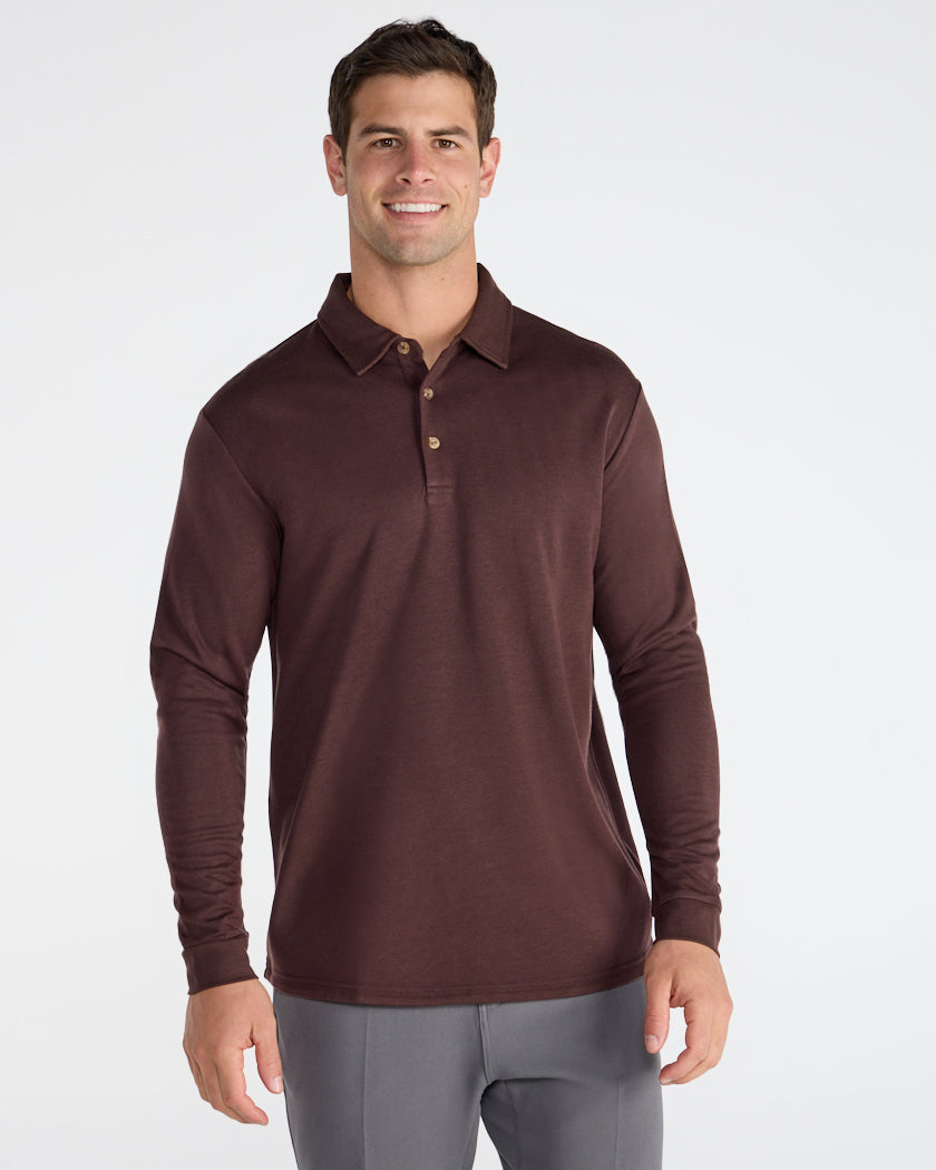 Comfort Wool Long Sleeve Polo
