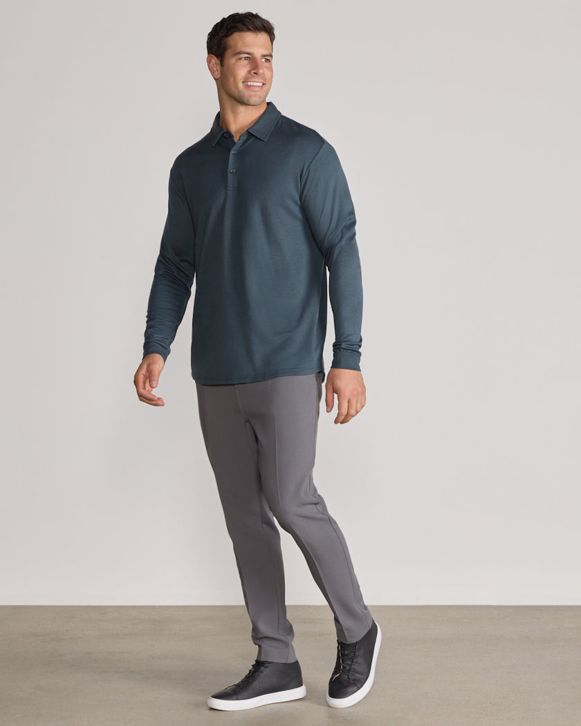 Comfort Wool Long Sleeve Polo