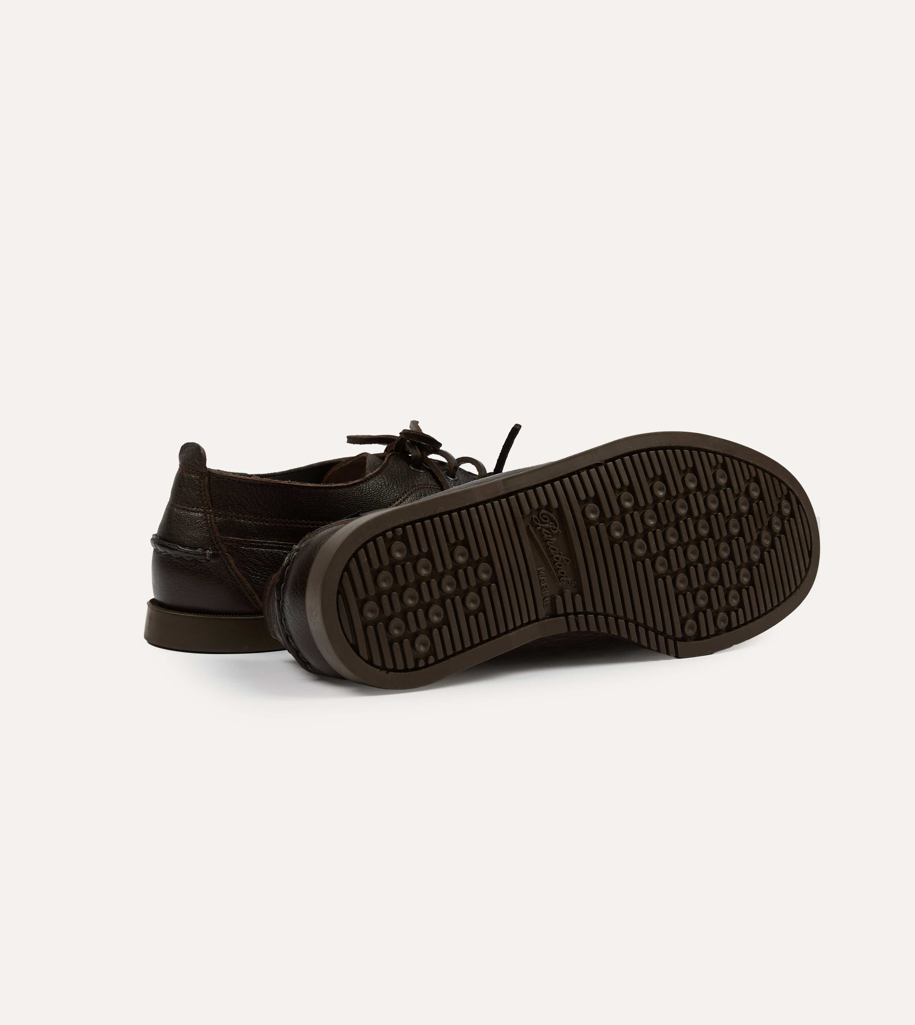 Paraboot for Drake's Malibu Brown Deer Leather Boat Shoe