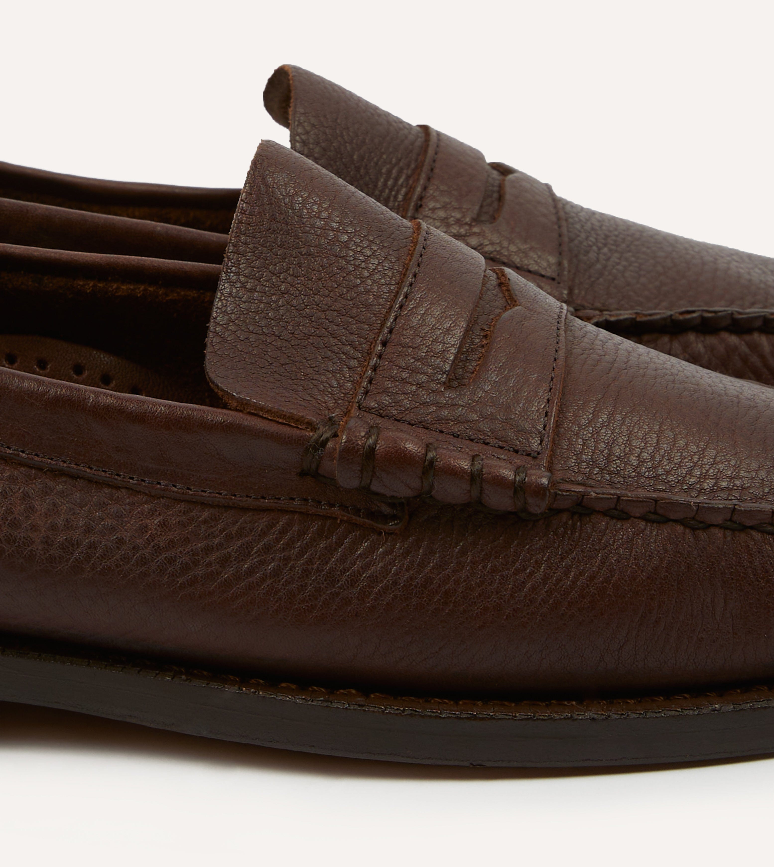Drake's by Sebago Citysides Dan Bison Leather Loafer