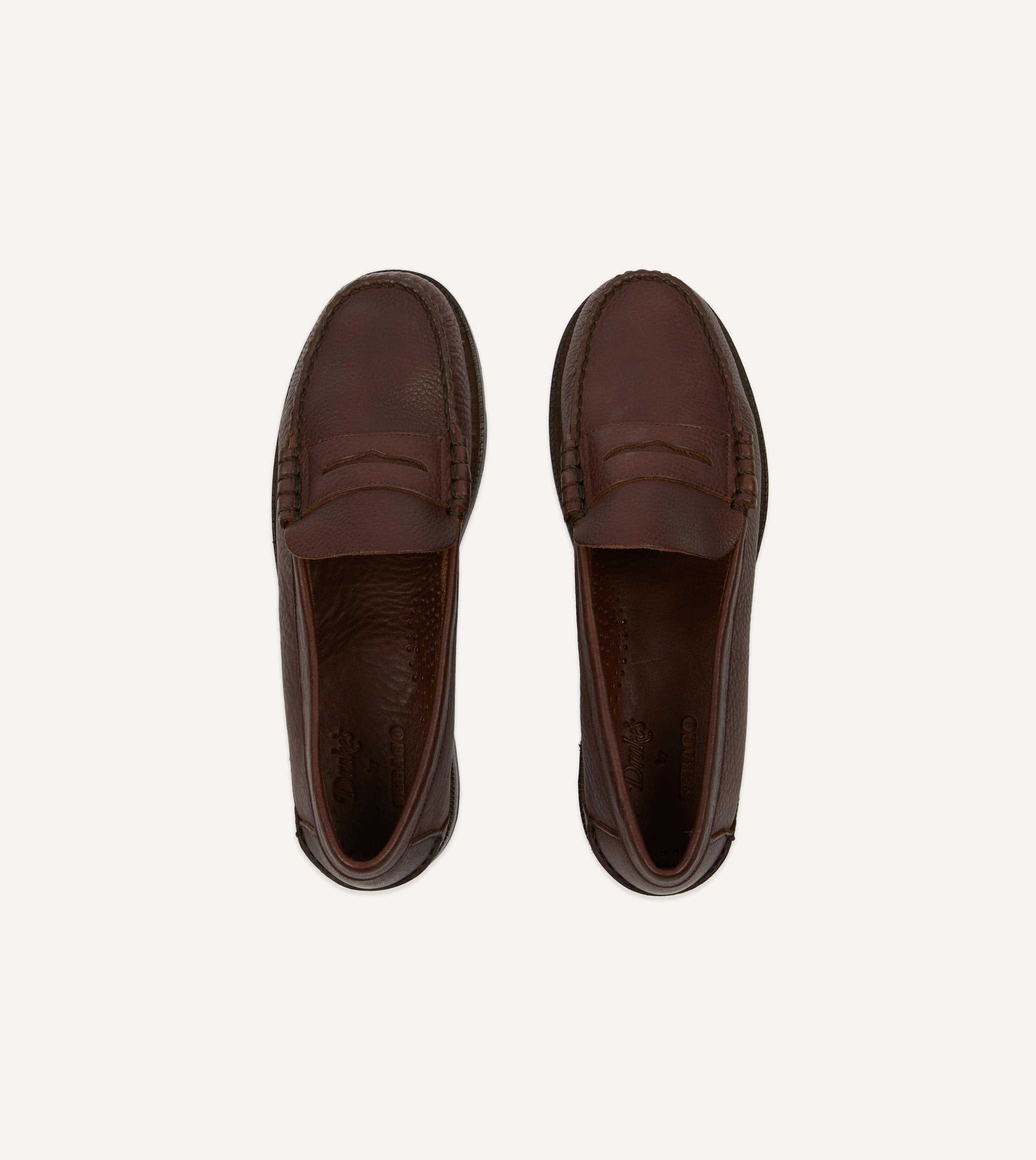 Drake's by Sebago Citysides Dan Bison Leather Loafer