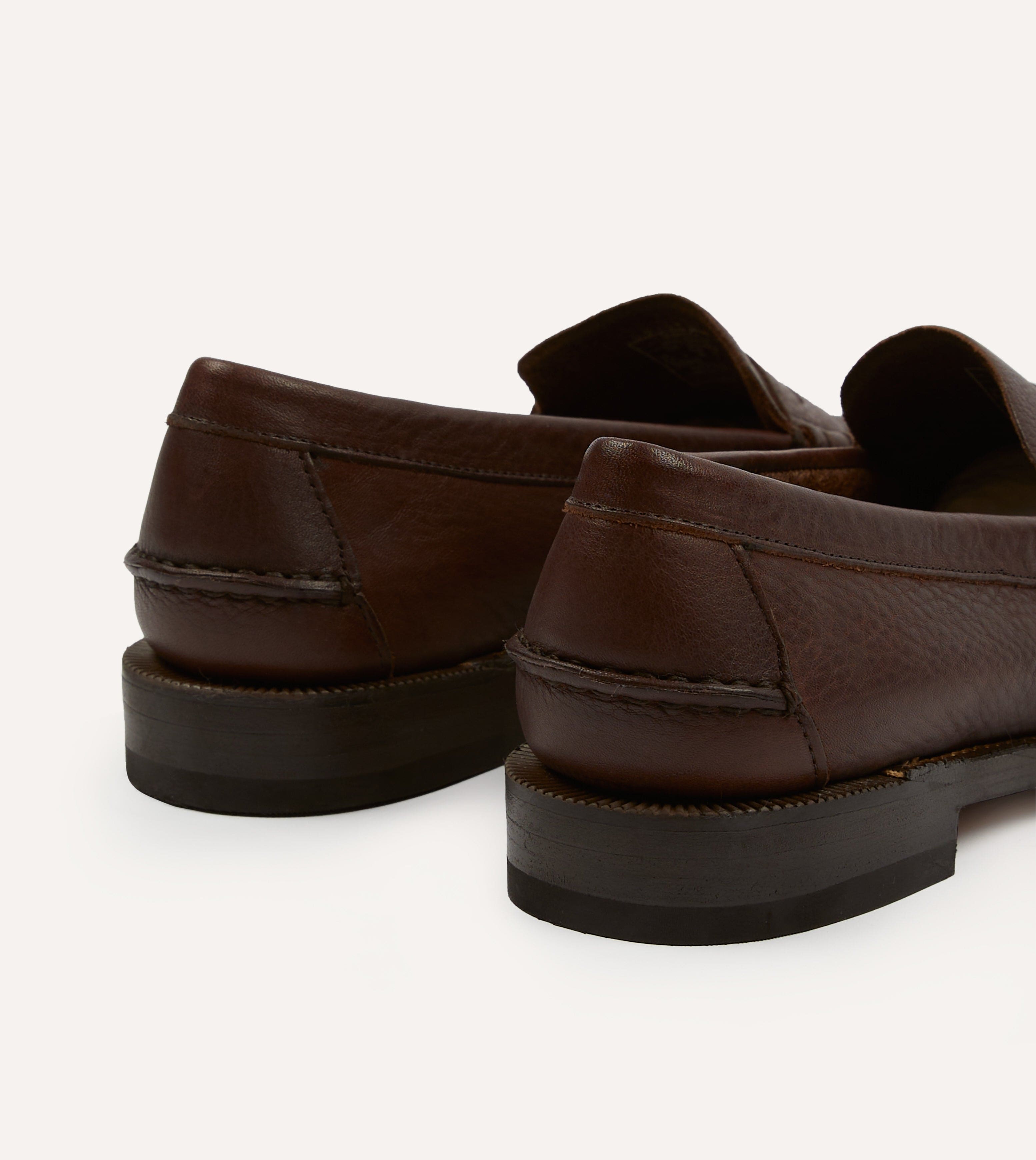 Drake's by Sebago Citysides Dan Bison Leather Loafer