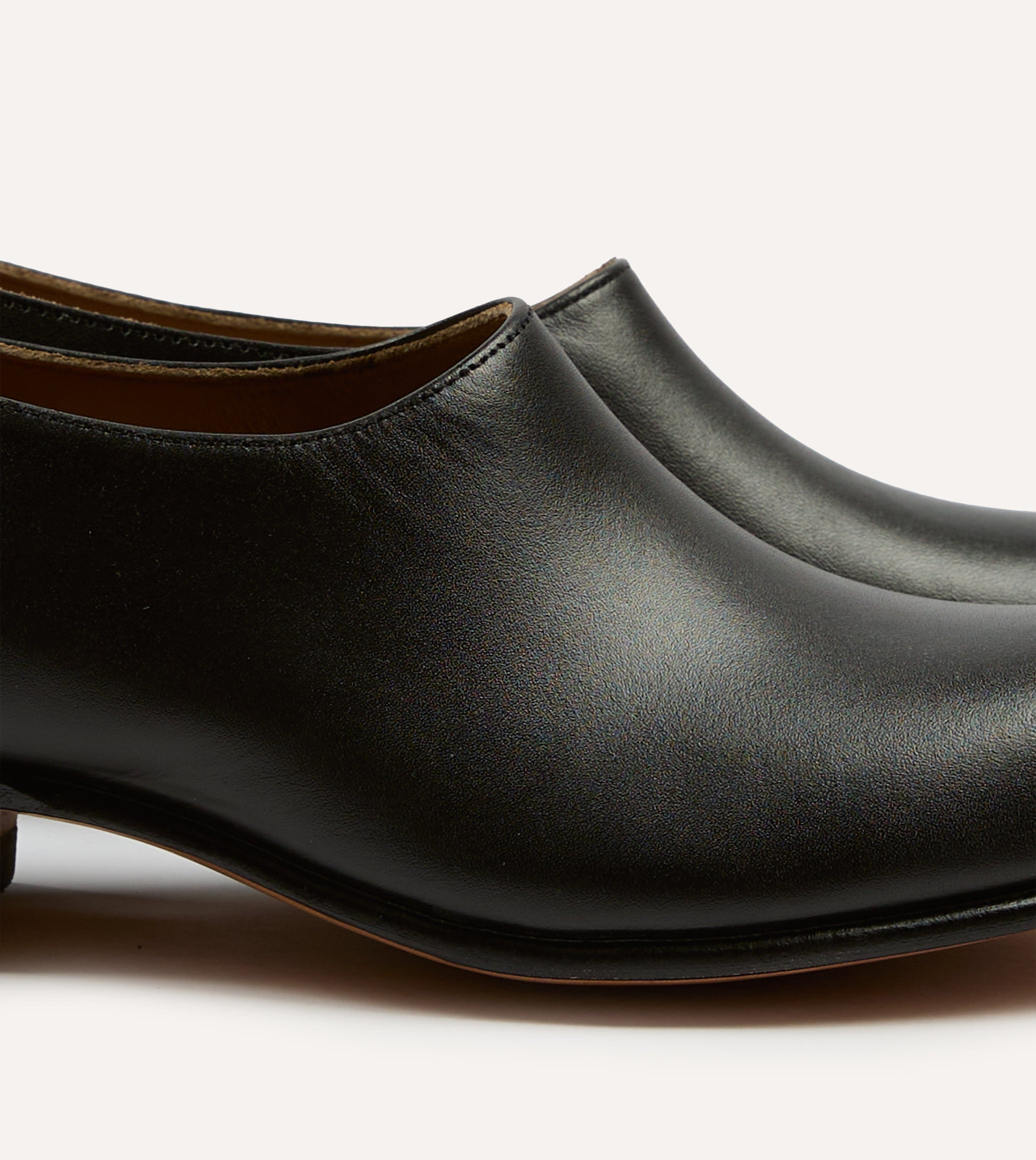 Chamula Black Leather Saarinen Shoe