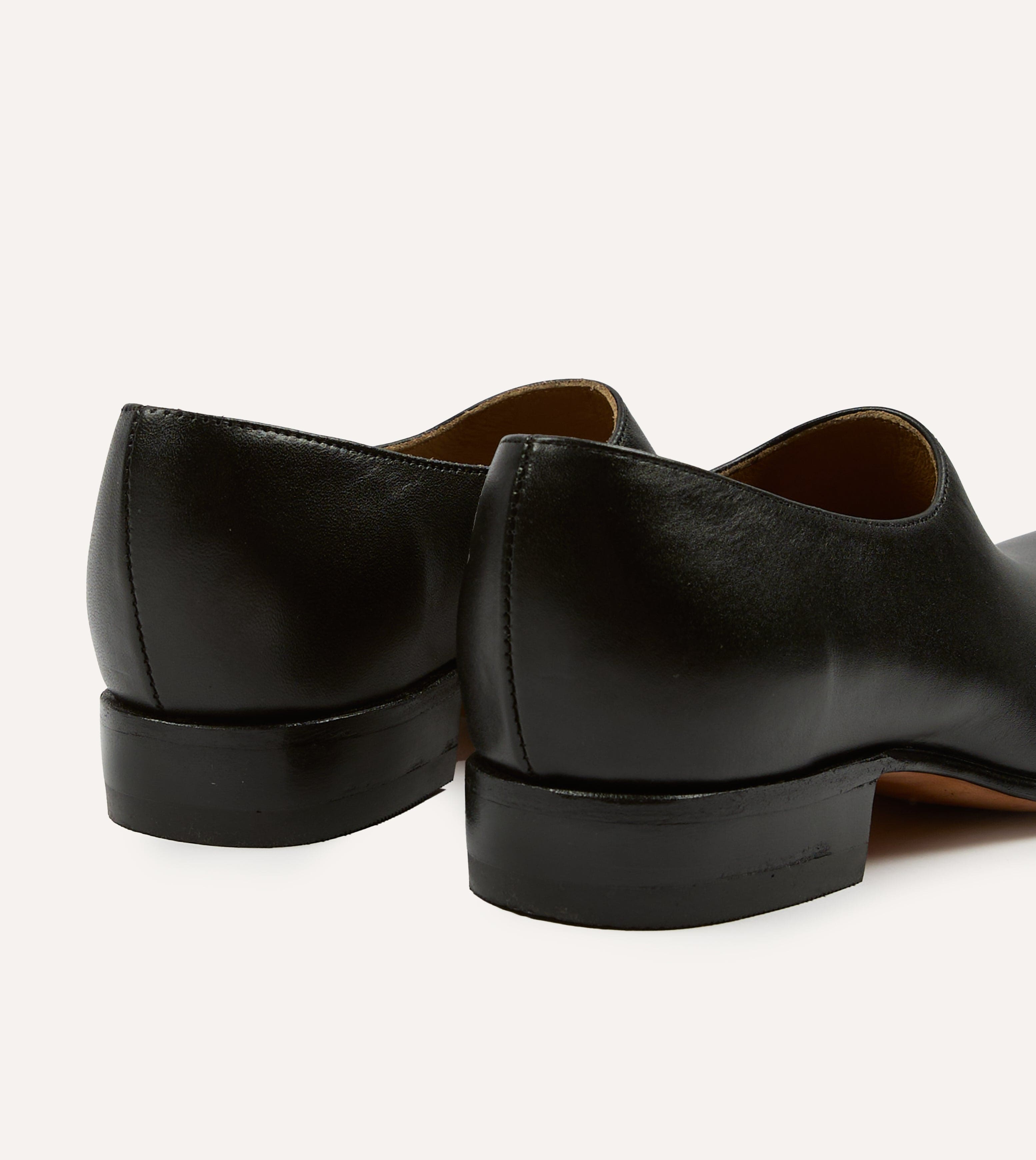Chamula Black Leather Saarinen Shoe