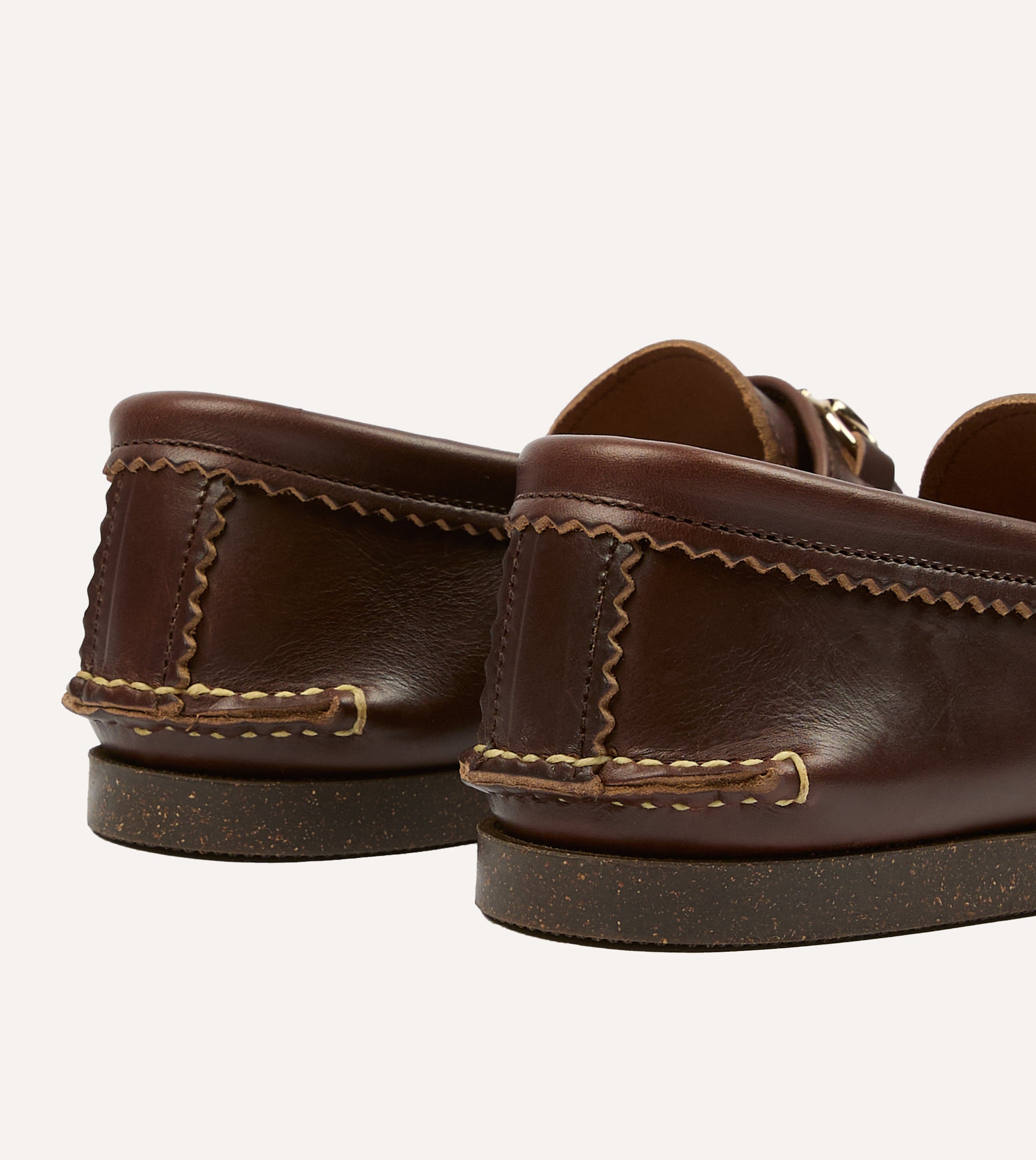 Yuketen Brown Leather Bit Loafer with Camp Sole