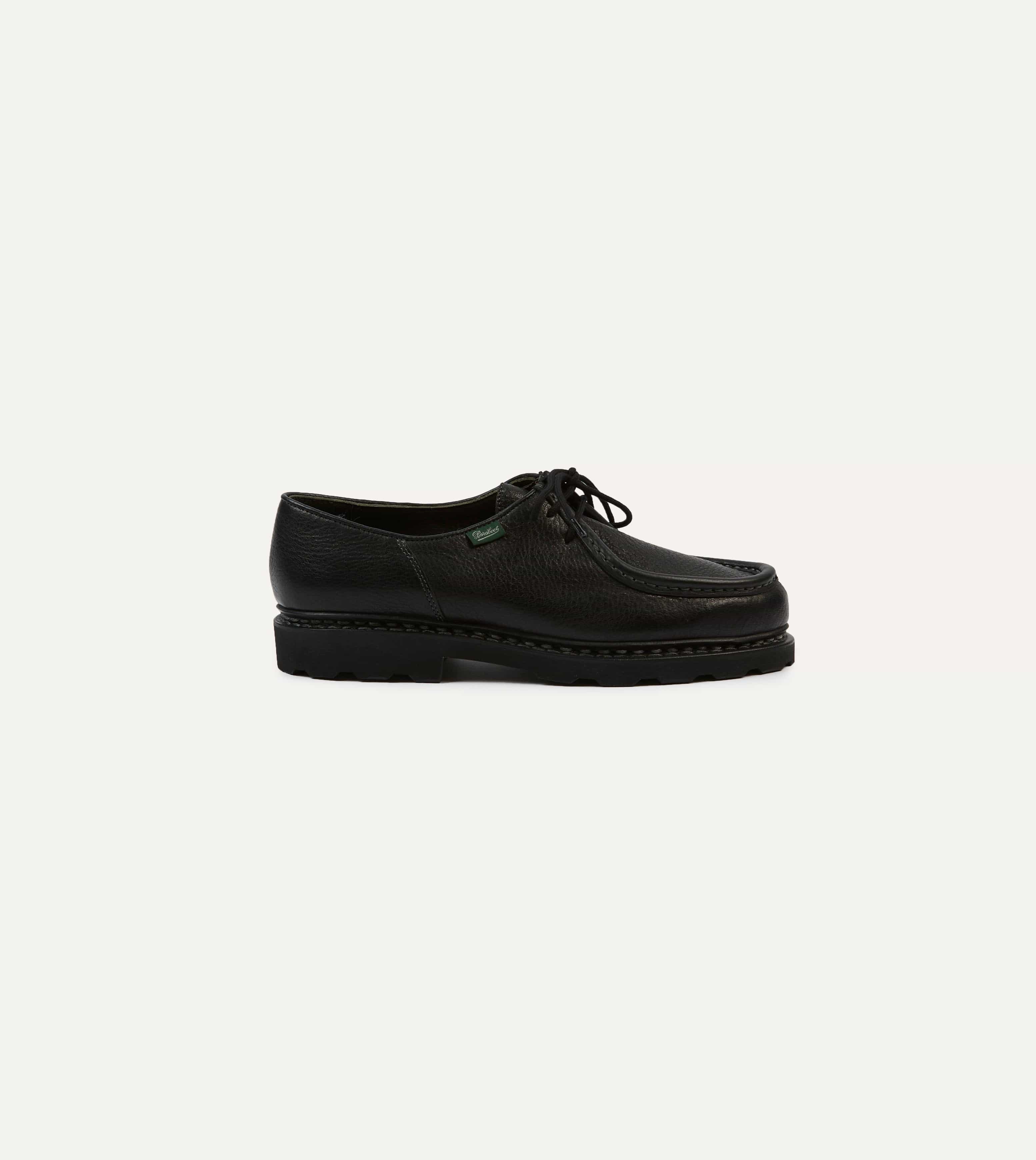Paraboot Michael Noir Deer Leather Derby Shoe