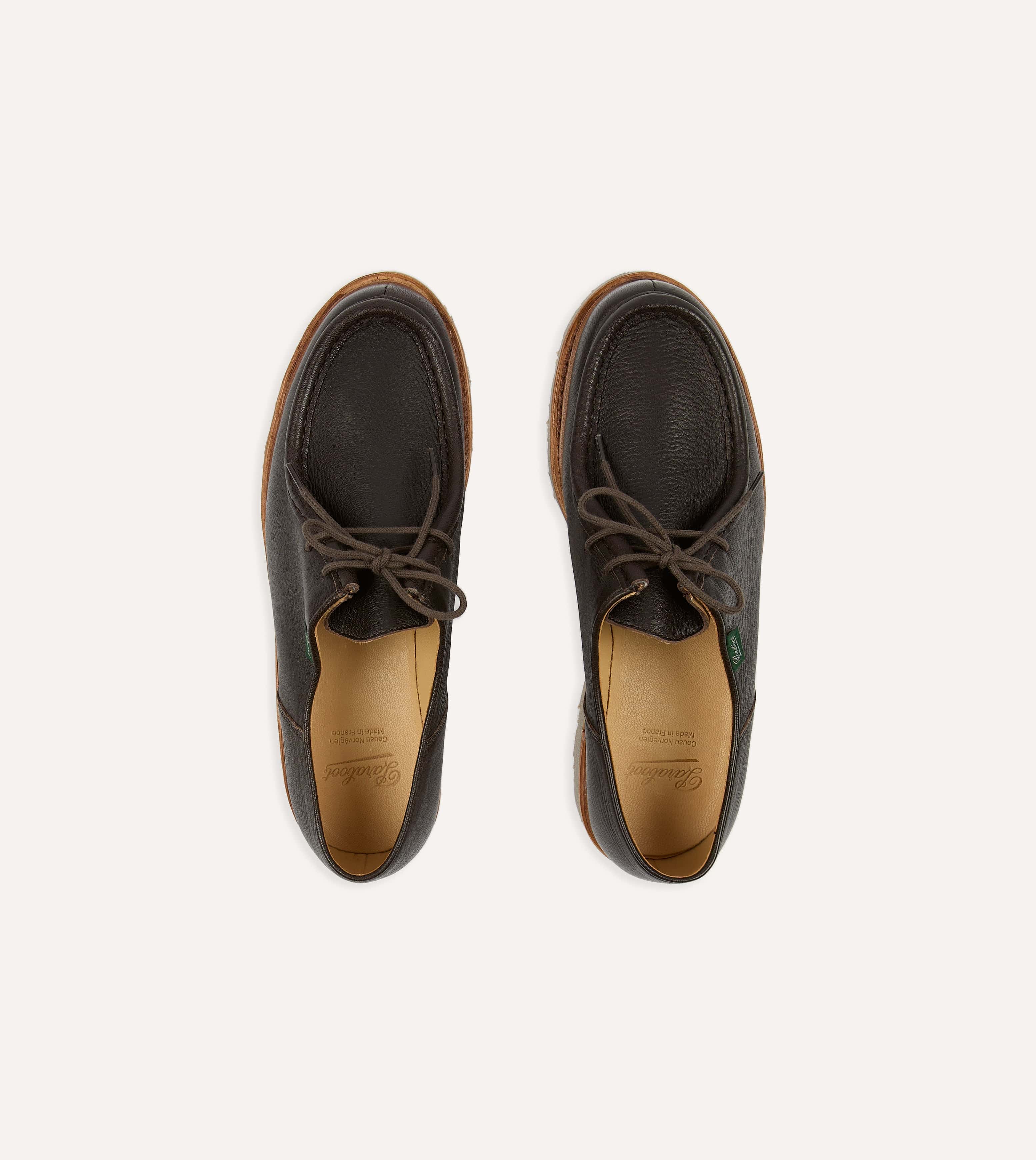 Paraboot Michael Marron Deer Leather Derby Shoe