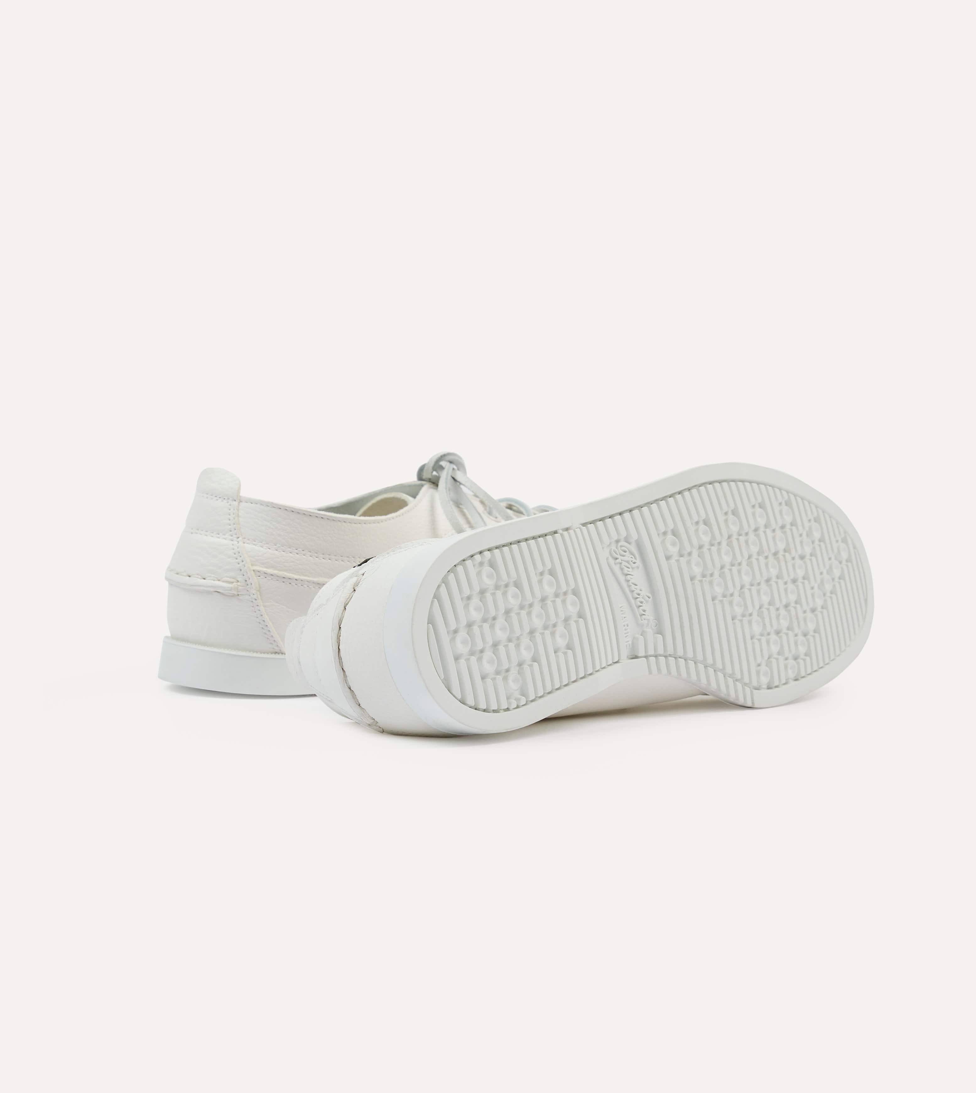 Paraboot Malibu Blanc Deer Leather Boat Shoe