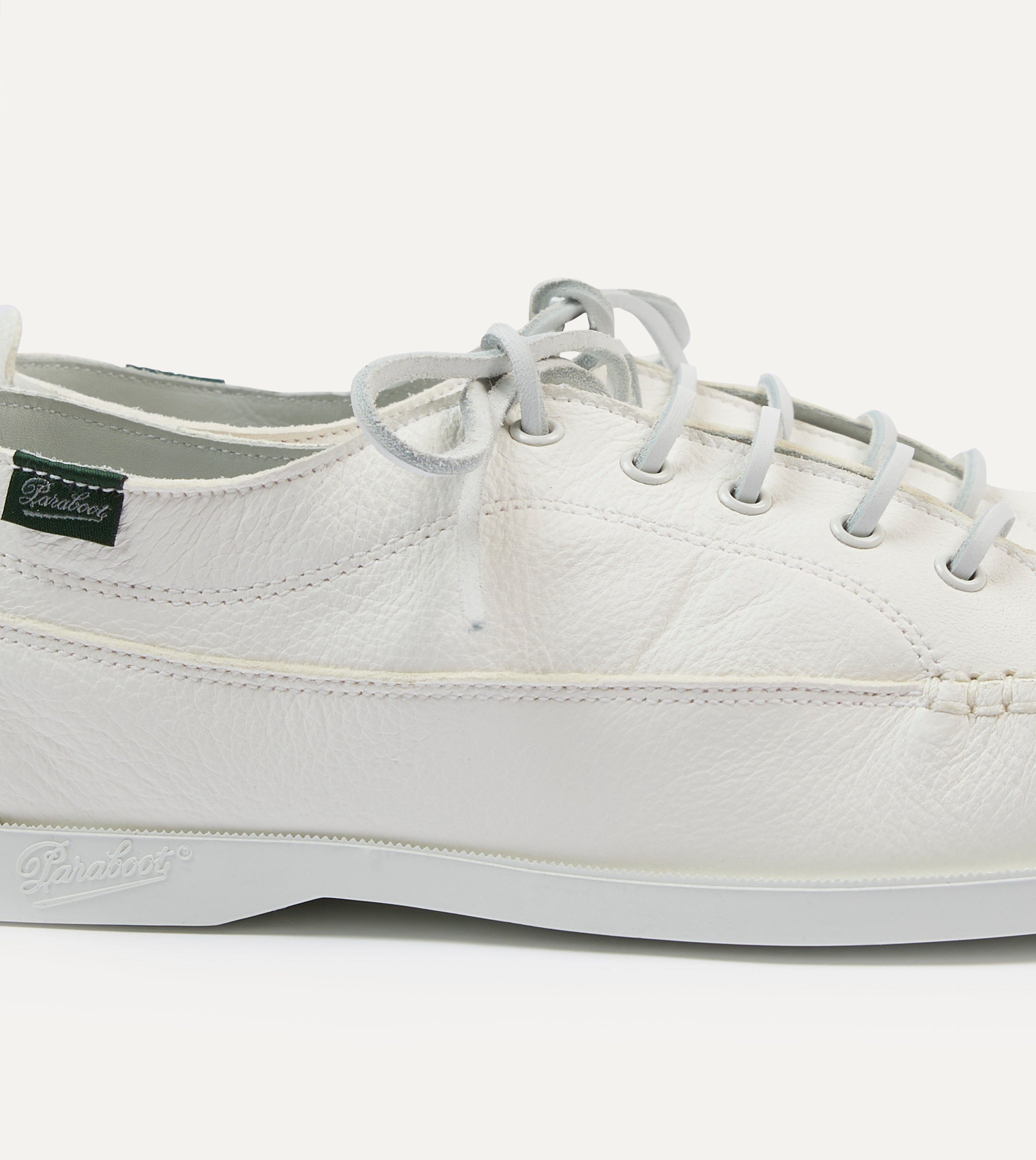 Paraboot Malibu Blanc Deer Leather Boat Shoe
