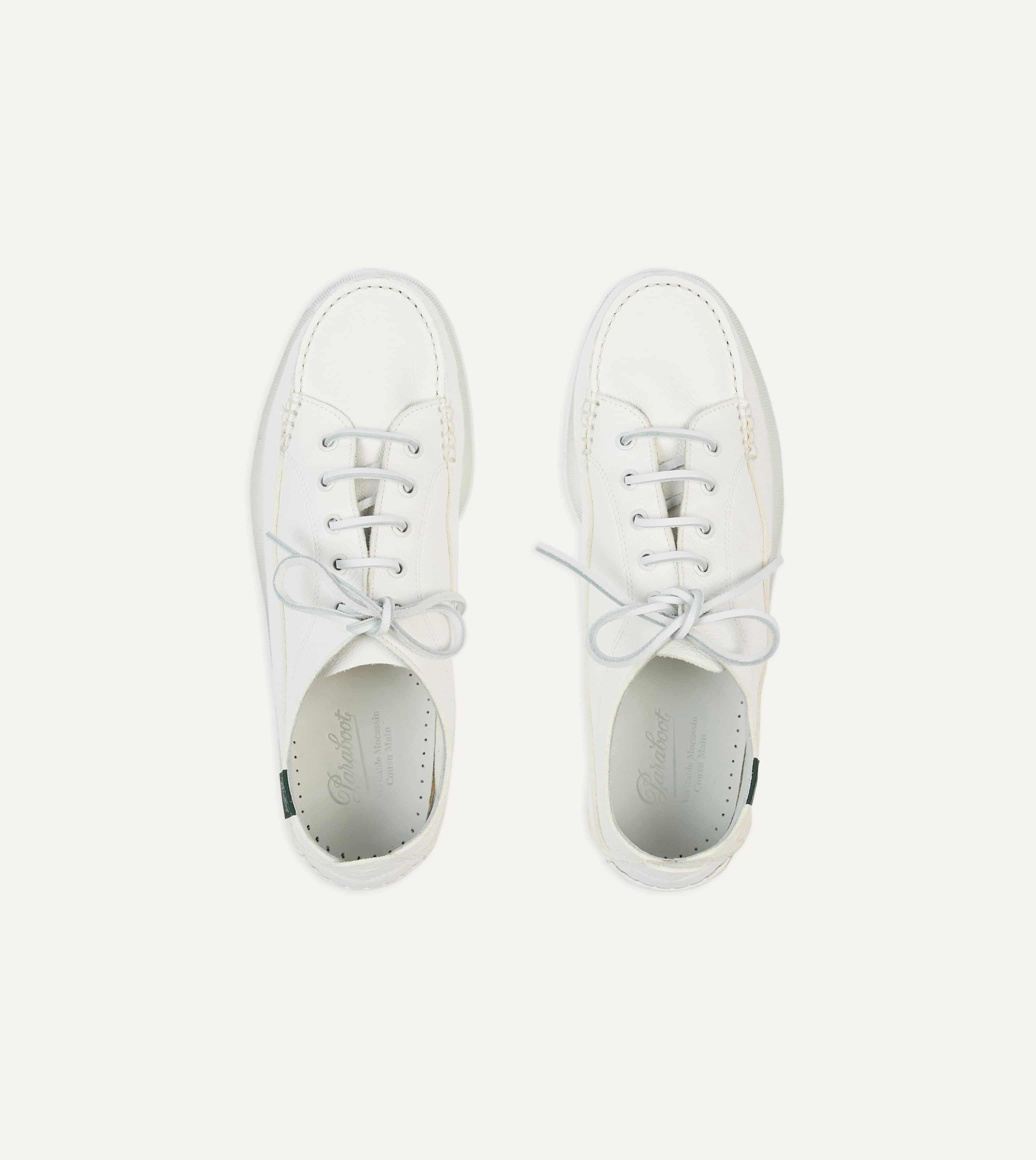 Paraboot Malibu Blanc Deer Leather Boat Shoe