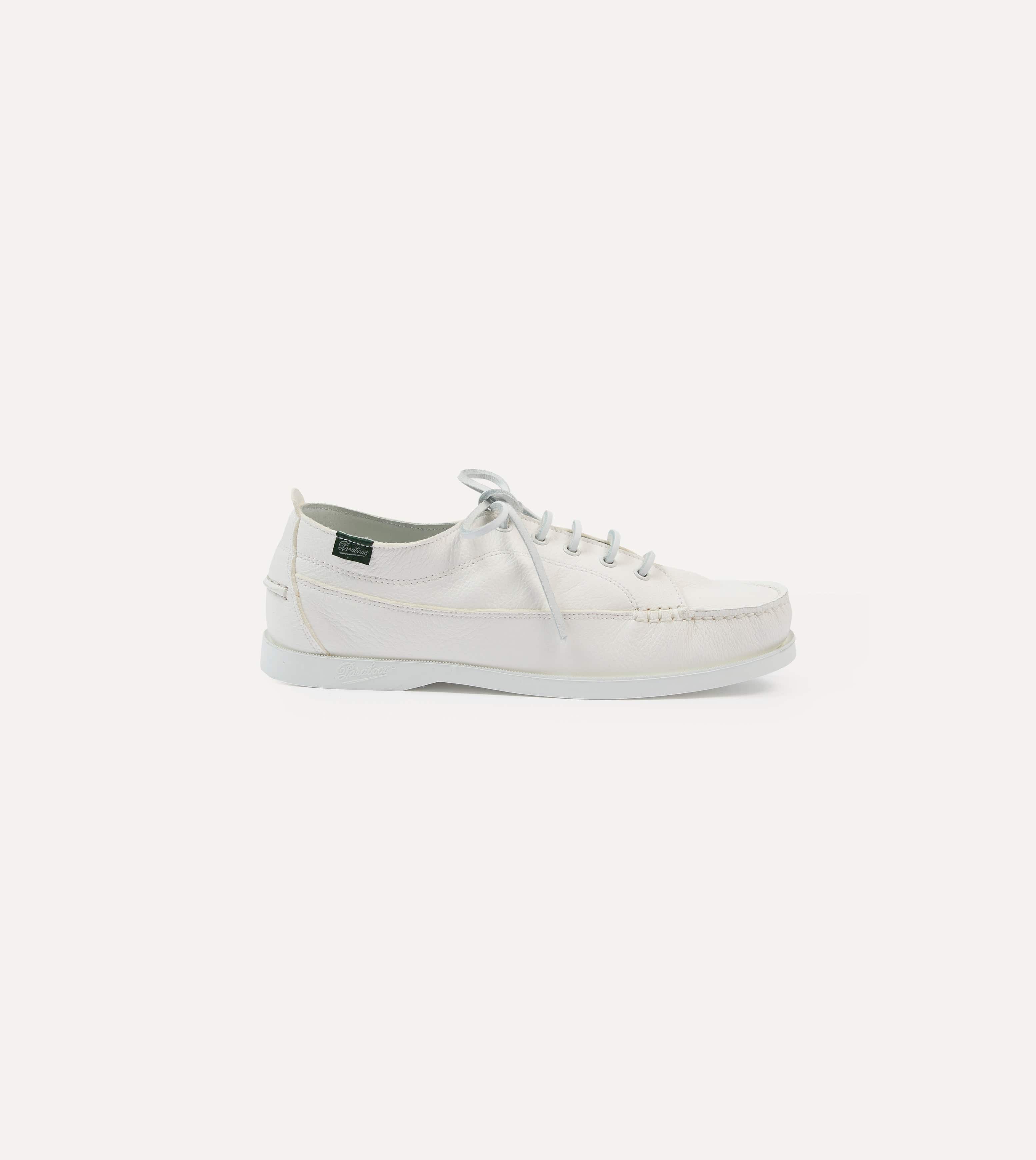 Paraboot Malibu Blanc Deer Leather Boat Shoe
