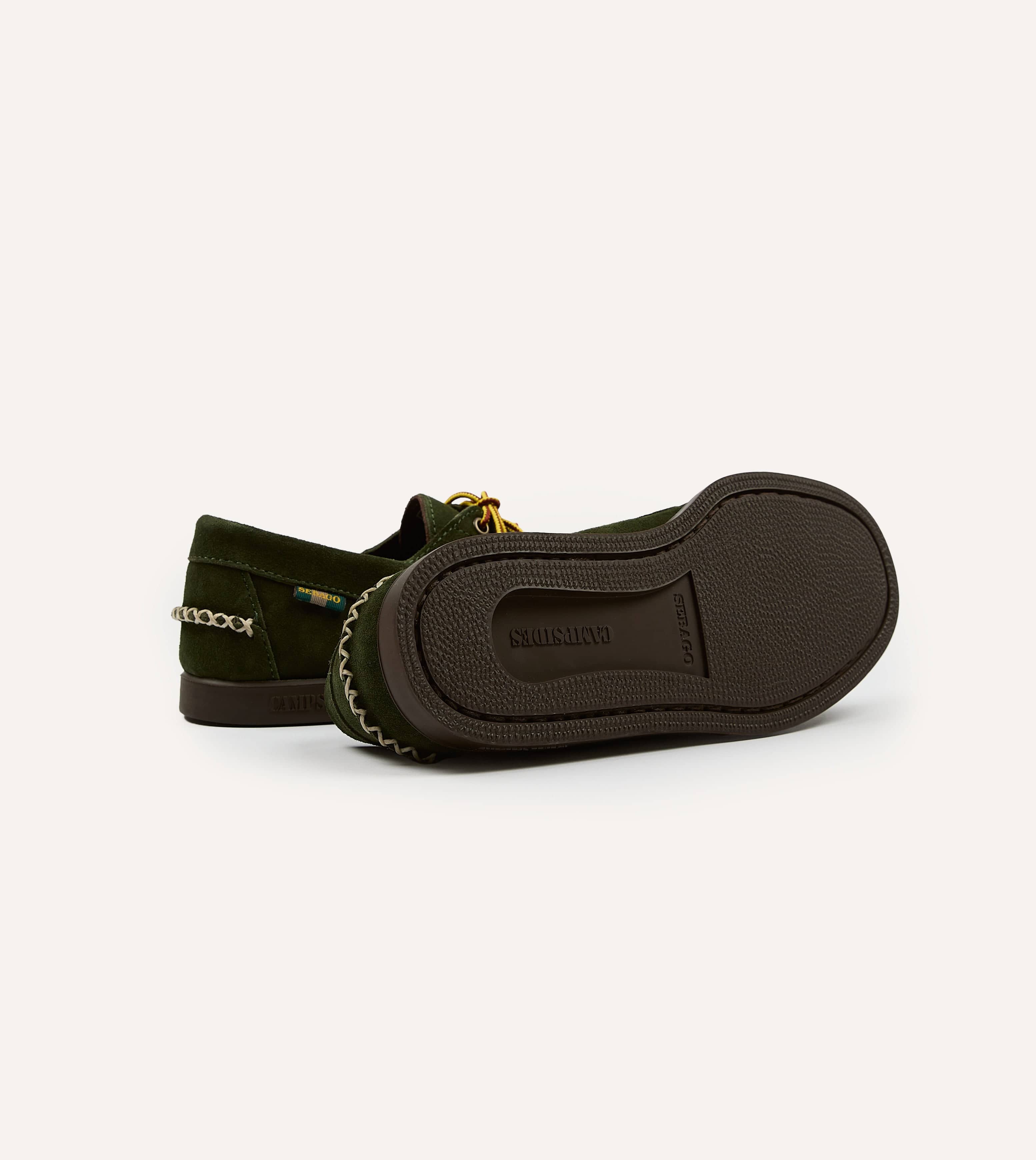 Drake's by Sebago Campsides Askook Kilt Green Suede Shoe