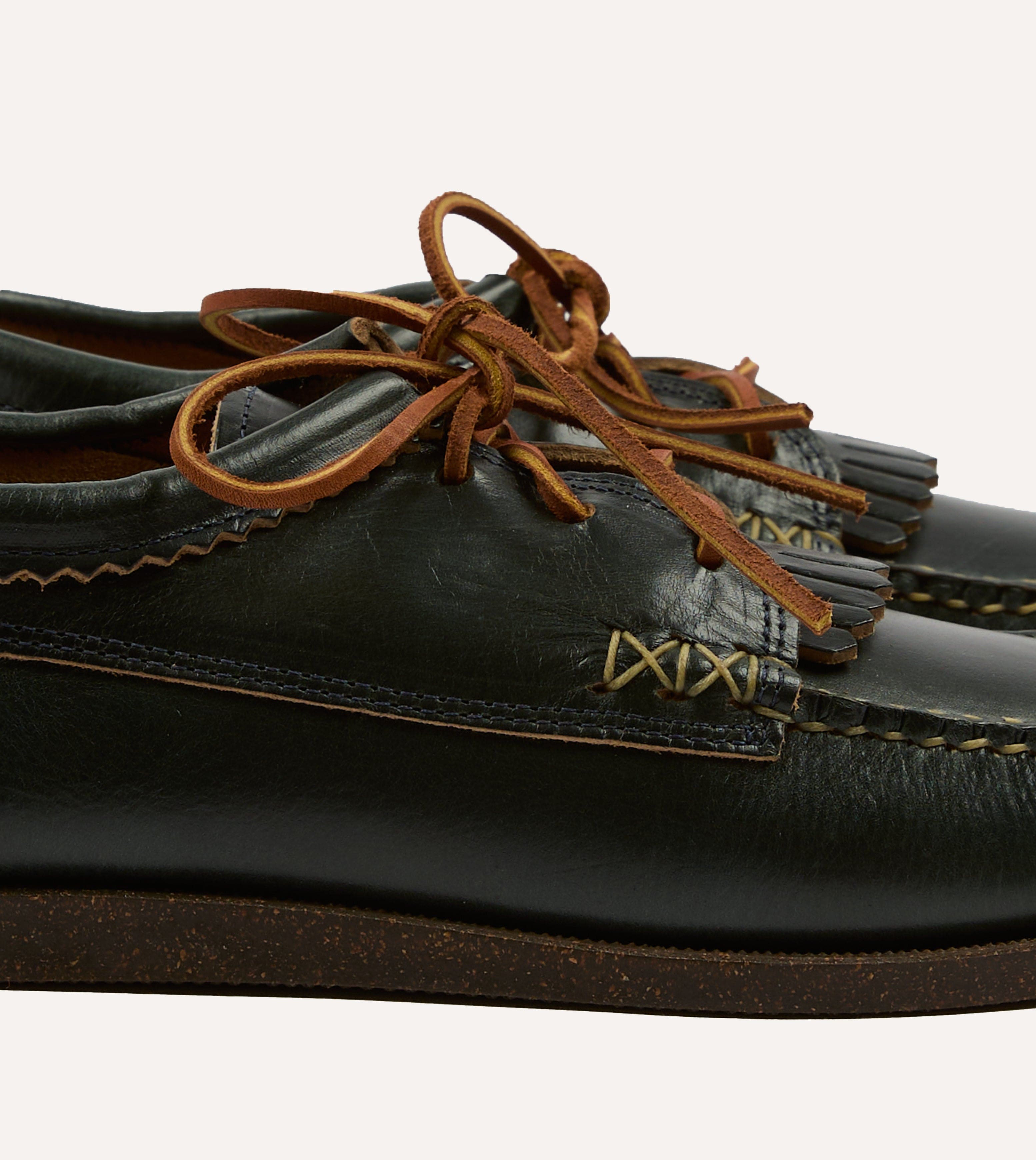 Yuketen Navy Kiltie Blucher with Camp Sole