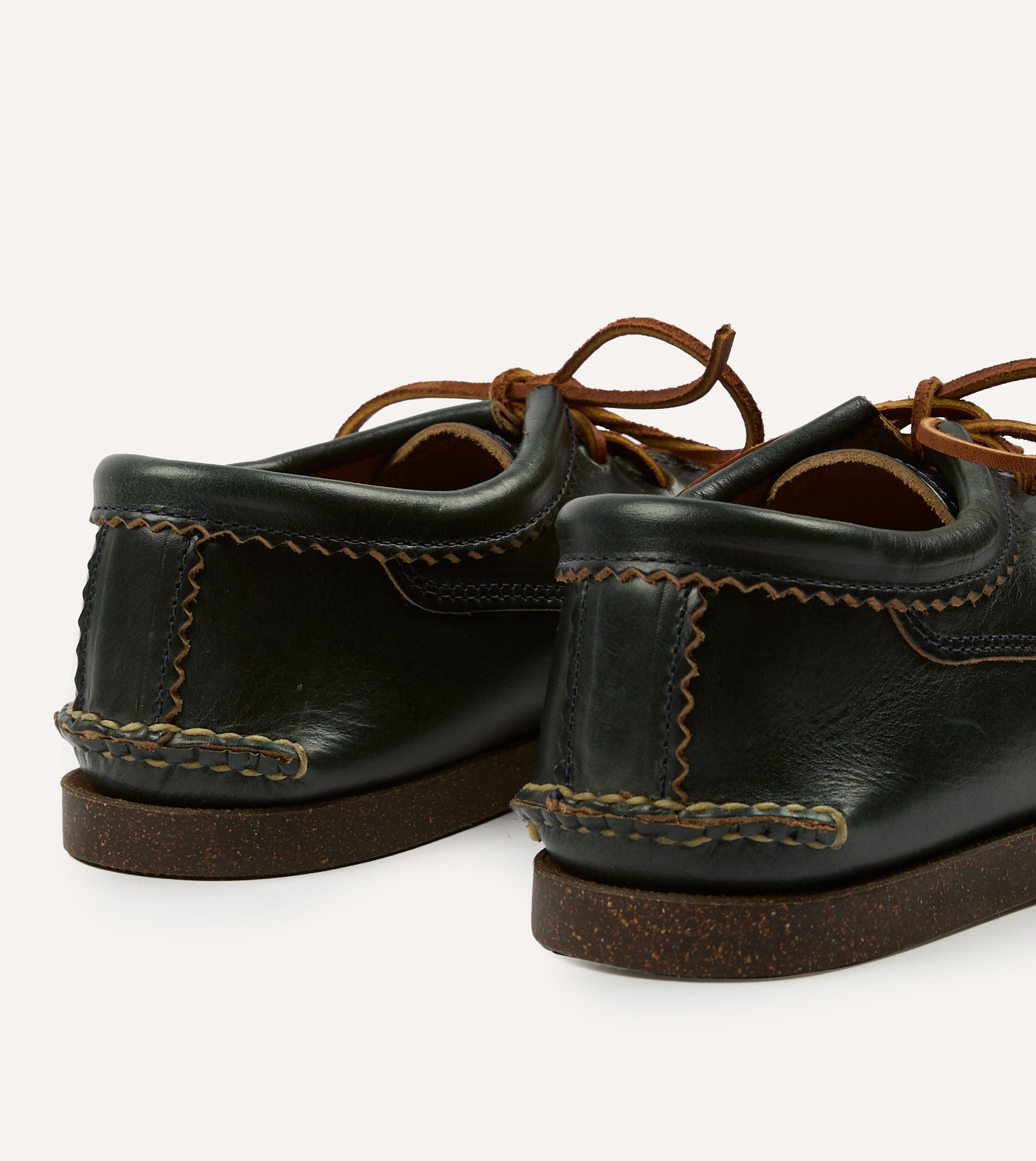 Yuketen Navy Kiltie Blucher with Camp Sole