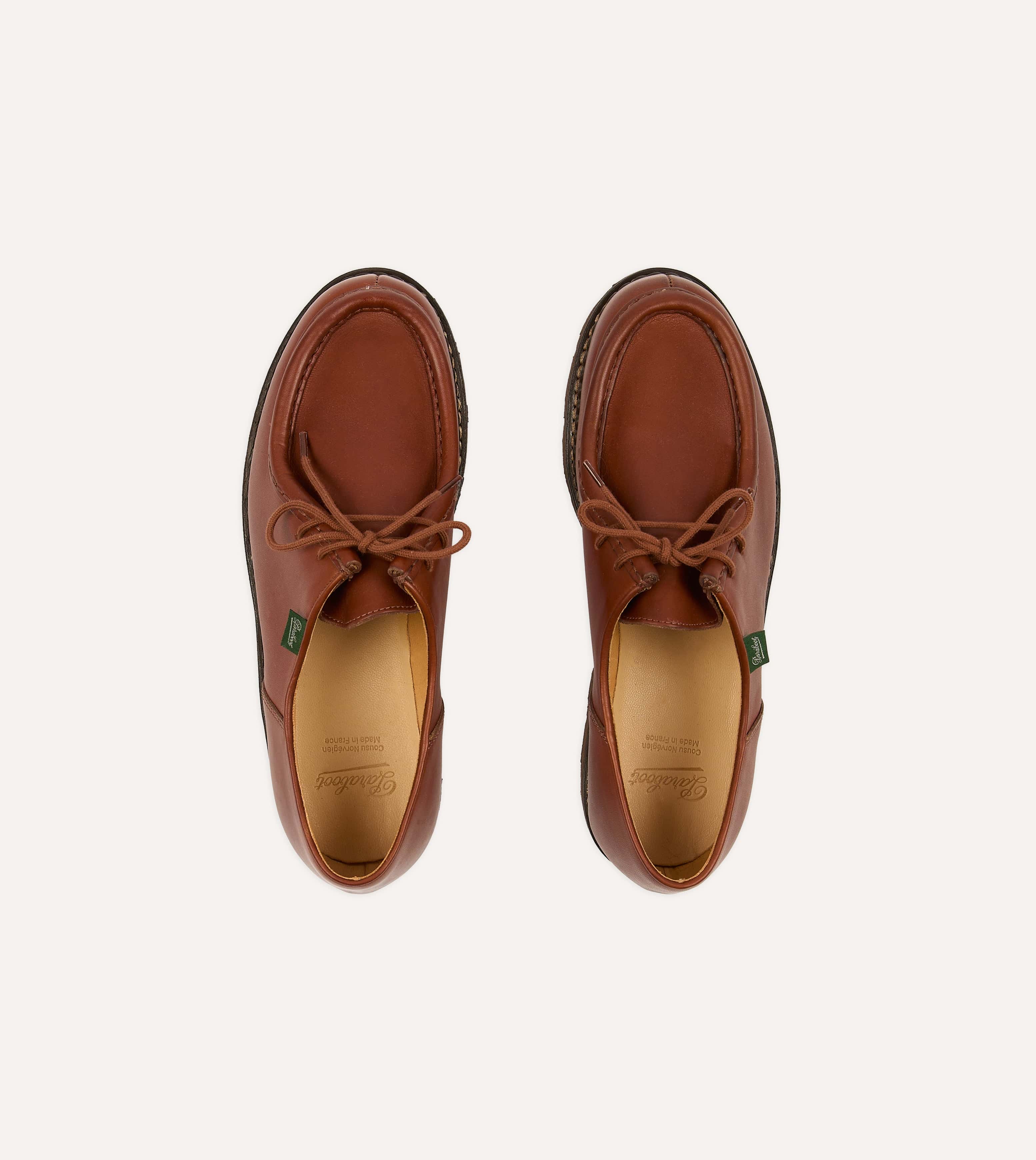 Paraboot Michael Marron Leather Derby Shoe